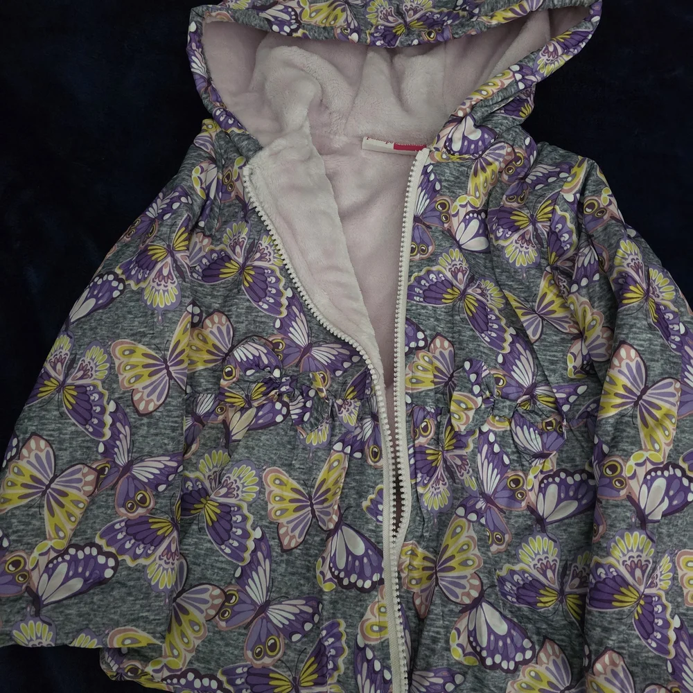 Penelope Mack Purple, Yellow & Pink Butterfly Hooded Raincoat